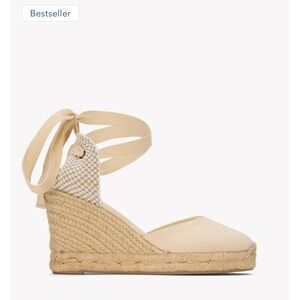 Women's Soludo's Cream Espadrille Wedge Sandal